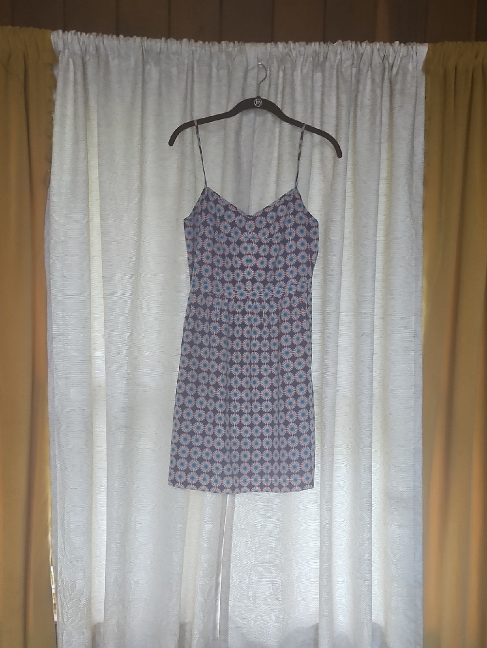 J. Crew Navy Sundress with Pink and Teal Floral Print